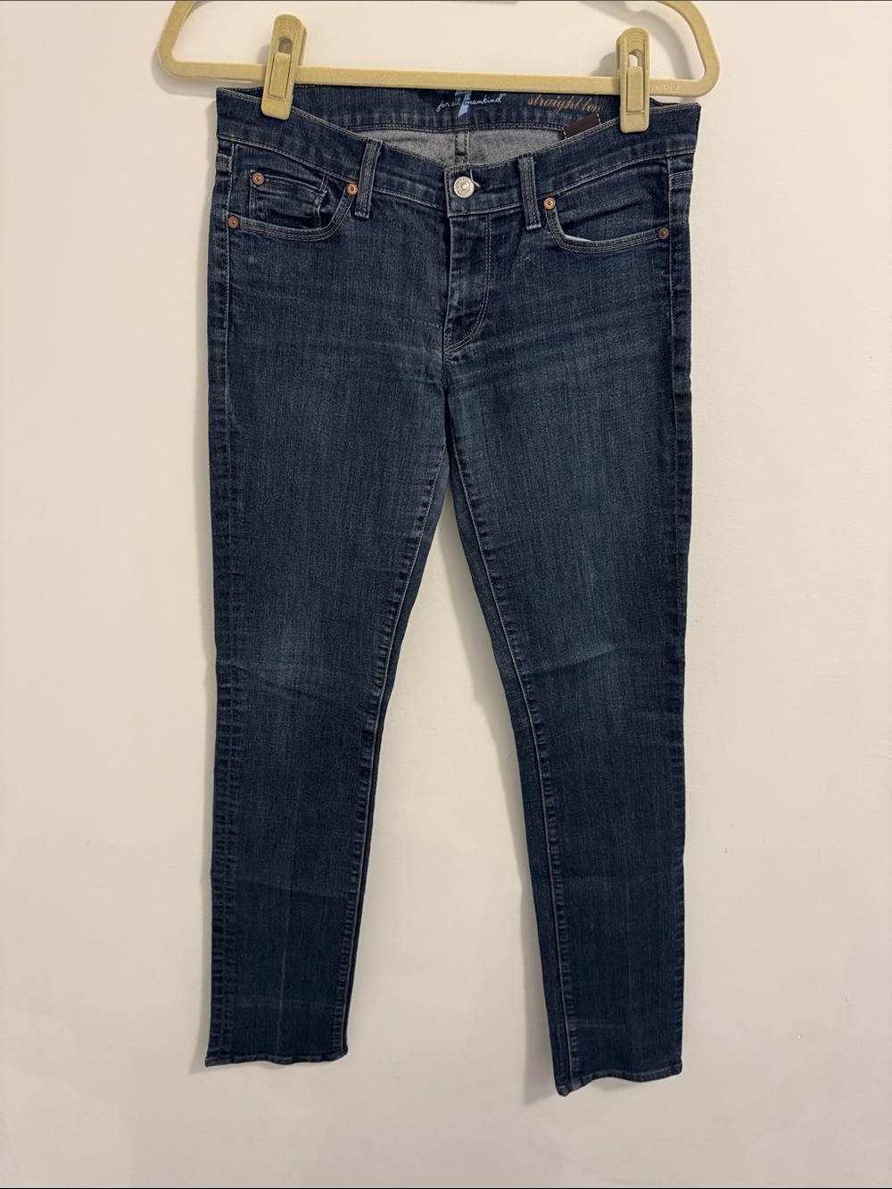 7 For All Mankind Dark Indigo Skinny Jeans